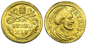 Roma (1740-1758) Mezzo scudo d’oro - Roma ... 