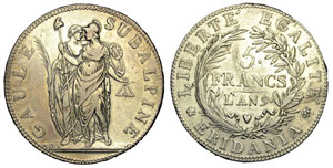 Torino (1800-1802) 5 Franchi L’AN 9 - ... 