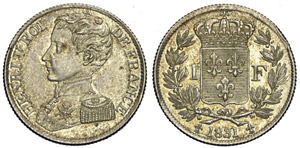 Francia Franco 1831 - Francia – Enrico V ... 