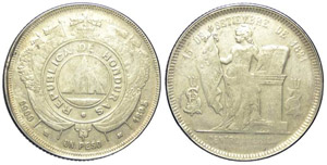Honduras Peso 1895 - Honduras – ... 