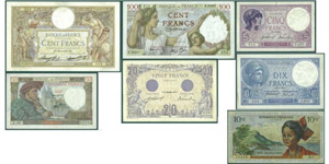 Francia – Lotto di 7 Banconote - Francia ... 