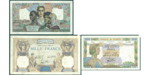 Francia – Lotto di 3 Banconote - Francia ... 