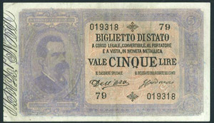 Umberto I (1878-1900) 5 Lire 17/12/1882 - ... 