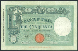 Vittorio Emanuele III (1900-1943) 50 Lire ... 