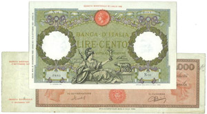 Repubblica Italiana – Lotto di 2 banconote ... 