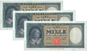 Repubblica Italiana (dal 1946) Lotto di 3 ... 