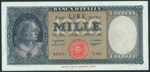 Repubblica Italiana 1.000 Lire 15/9/1959 - ... 