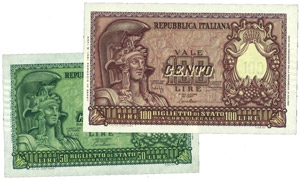 Repubblica Italiana (dal 1946) Lotto di 2 ... 