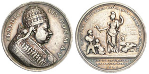 Benedetto XIV - Medaglia Anno V 1745