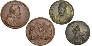 Papali e Religiose – lotto di 2 medaglie