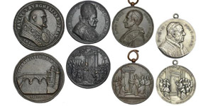 Papali e Religiose – lotto di 4 medaglie