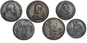 Papali e Religiose – lotto di 3 medaglie