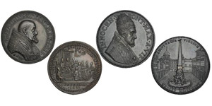 Papali e Religiose – lotto di 2 medaglie