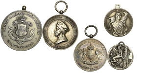 Lotto di 5 Medaglie Genovesi