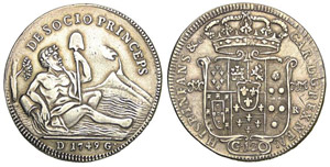 Napoli Piastra 1749 - Napoli – Carlo di ... 
