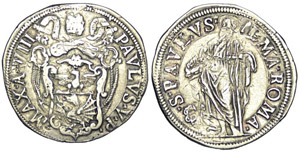 Roma (1605-1621) Testone anno VIII - Roma ... 