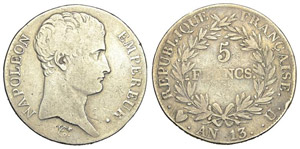 Torino (1804-1814) 5 Franchi L’AN 13 - ... 
