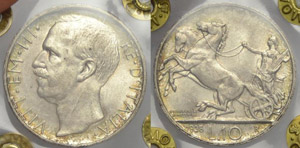 10 Lire “Biga” 1928 * - Regno d’Italia ... 