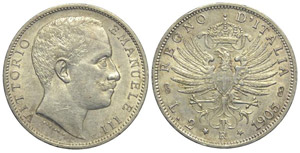2 Lire “Aquila Sabauda” 1905 - Regno ... 