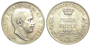 Mezza Rupia 1919 - Regno d’Italia – ... 