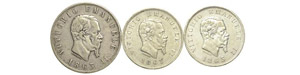 Regno d’Italia (1861-1878) Lotto di 3 ... 