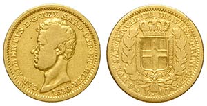 Savoia, Carlo Alberto, 10 Lire 1833 Genova, ... 
