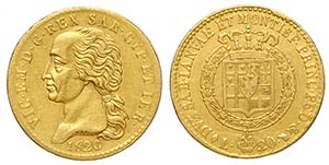 Savoia, Vittorio Emanuele I, 20 Lire 1820, ... 