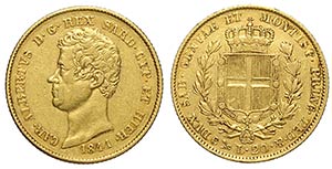 Savoia, Carlo Alberto, 20 Lire 1841, Au mm ... 
