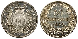 San Marino, Vecchia monetazione, 50 ... 