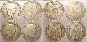 Napoleone I Re dItalia, lotto di 4 monete ... 