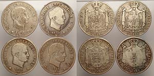 Napoleone I Re dItalia, lotto di 4 monete ... 