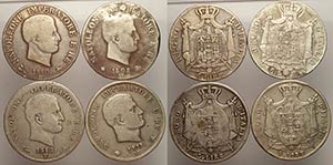 Napoleone I Re dItalia, lotto di 4 monete ... 