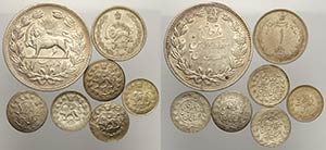 Iran, Lot 7 Silver Coins