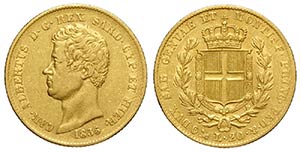 Savoia, Carlo Alberto, 20 Lire 1835, Au mm ... 