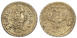 Palermo, Carlo III, 2 Tarì 1733, Ag mm 25 g ... 
