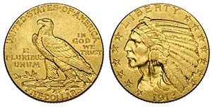 United States of America, 5 Dollars 1913, Au ... 