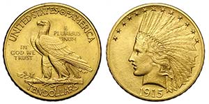 United States of America, 10 Dollars 1915, ... 