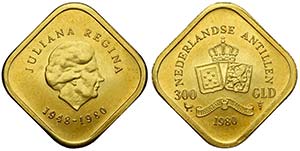 Netherlands Antilles, Juliana, 300 Gulden ... 