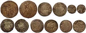 Parma, 4 monete di Alessandro Farnese ... 