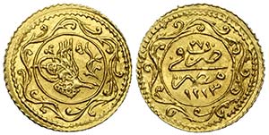Egypt, Mahmud II (1808-1839), 1/4 Mahbub ... 