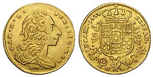 Napoli, Carlo di Borbone, 2 Ducati 1754, ... 