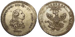 Palermo, Ferdinando III di Borbone, Oncia da ... 