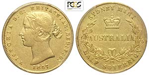 Australia, Victoria, Half Sovereign 1857 ... 