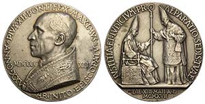 Pio XII - Medaglia a ricoro del 25° ... 