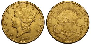 United States of America, 20 Dollars 1877-S, ... 