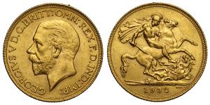 South Africa, George V, Sovereign 1932-SA, ... 