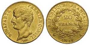 France, Napoleon I First Consul, 20 Francs ... 