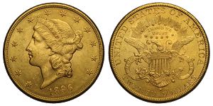 United States of America, 20 Dollars 1896-S, ... 