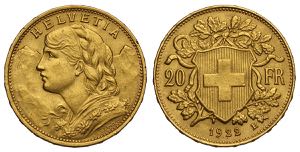 Switzerland, Confederation, 20 Francs 1922, ... 
