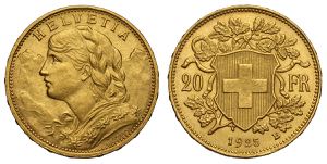 Switzerland, Confederation, 20 Francs 1925, ... 